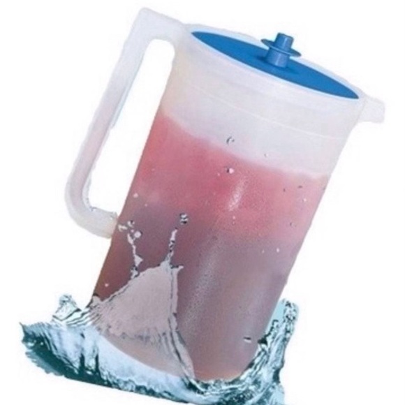 New Tupperware Jumbo Jug 4 Liter Clearly & Blue Lid - Picture 3 of 4